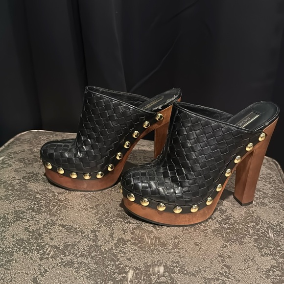 Rachel Zoe Shoes - Woven leather high clogs